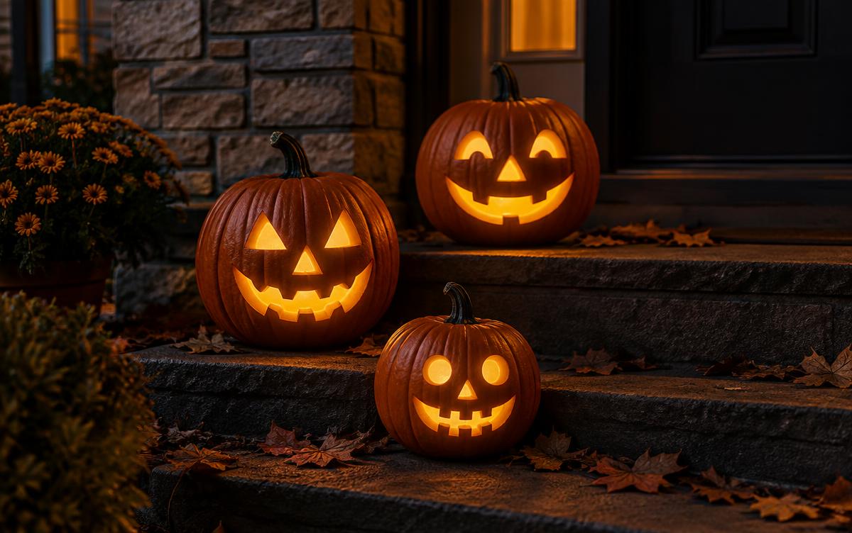 LED Pumpkin Lights lifestyle scene
