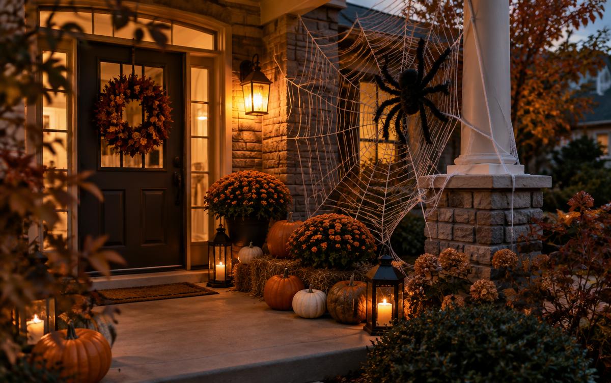Spider Web Halloween Decorations lifestyle scene